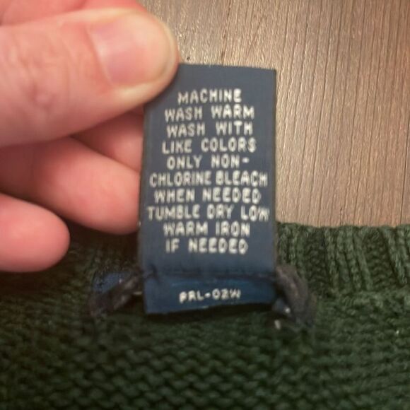 Polo Ralph Lauren Vintage Y2K Green Knit Sweater Youth Small S(8/10) Logo - Picture 6 of 9
